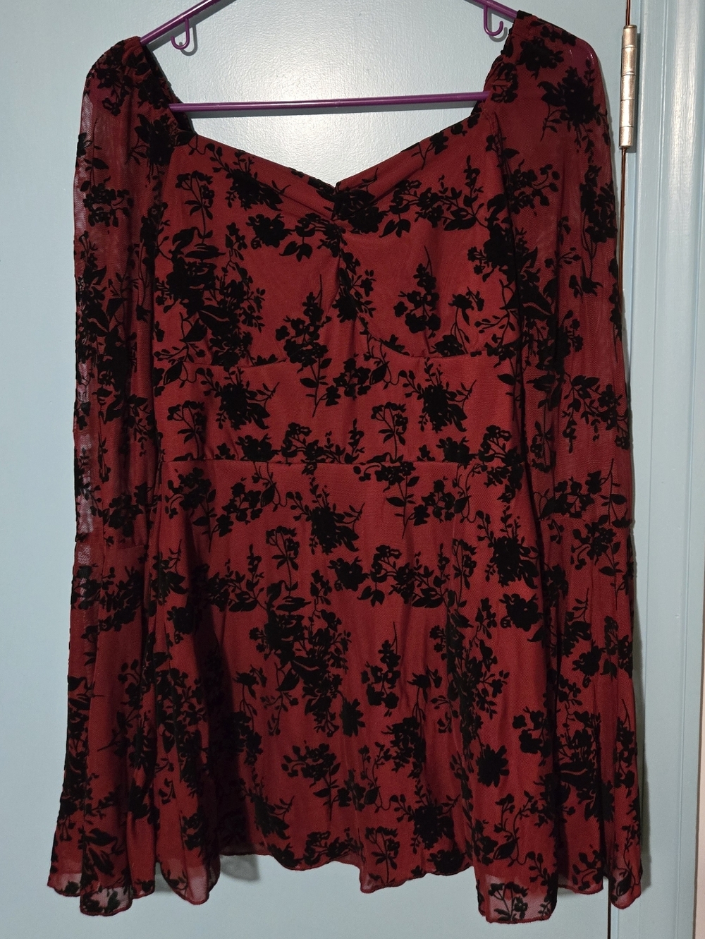 Elegant Floral Bell Sleeve Dress